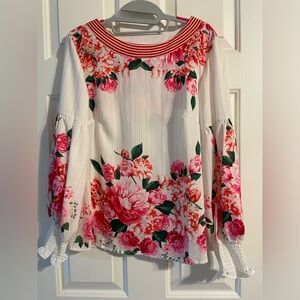 Lightweight blouse. I’m a size 6 and 5’4”.